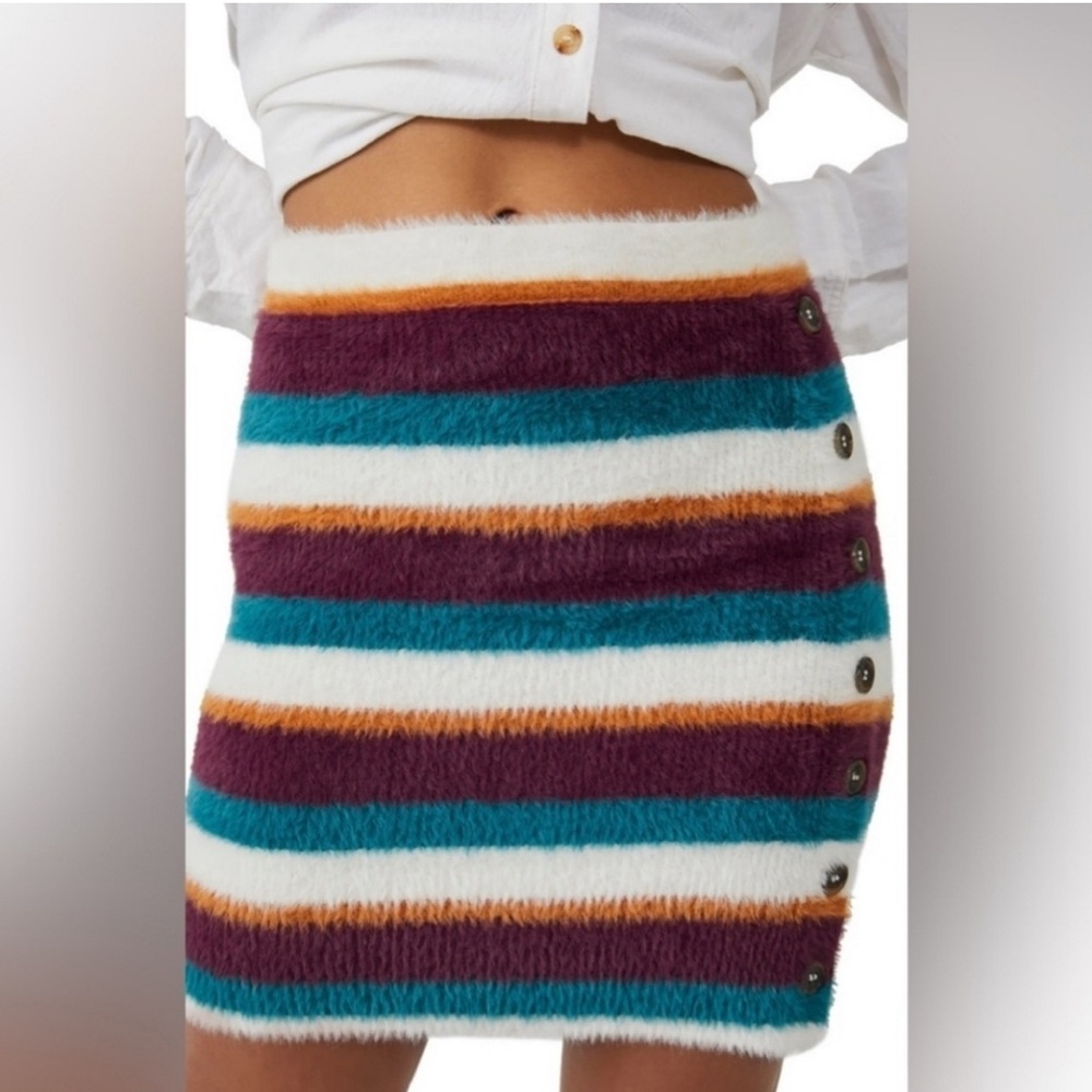 Free People Ciara Striped Sweater Mini Skirt